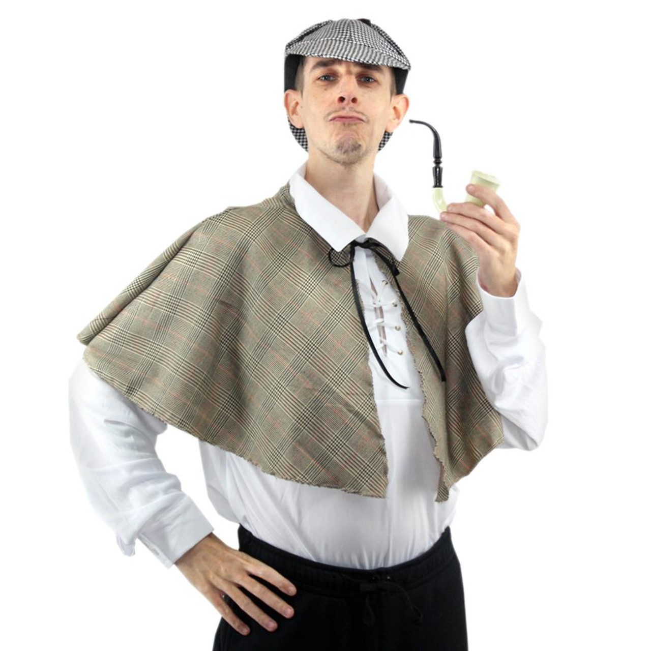 Adults Sherlock Holmes Victorian Detective Investigator Fancy Dress 3pc Set - Dragons Den Fancy Dress Ltd